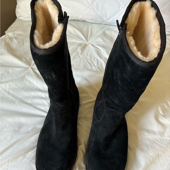 Black Suede UGG tall inside zipper. - Picture 4 of 6